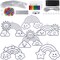 24 Sets Rainbow Summer Suncatchers Ornaments Decorations DIY Window Paint Art Suncatchers Craft Kits Hanging Rainbow Sun Catchers for Kids Spring Summer Home Classroom Party Activity Art Project